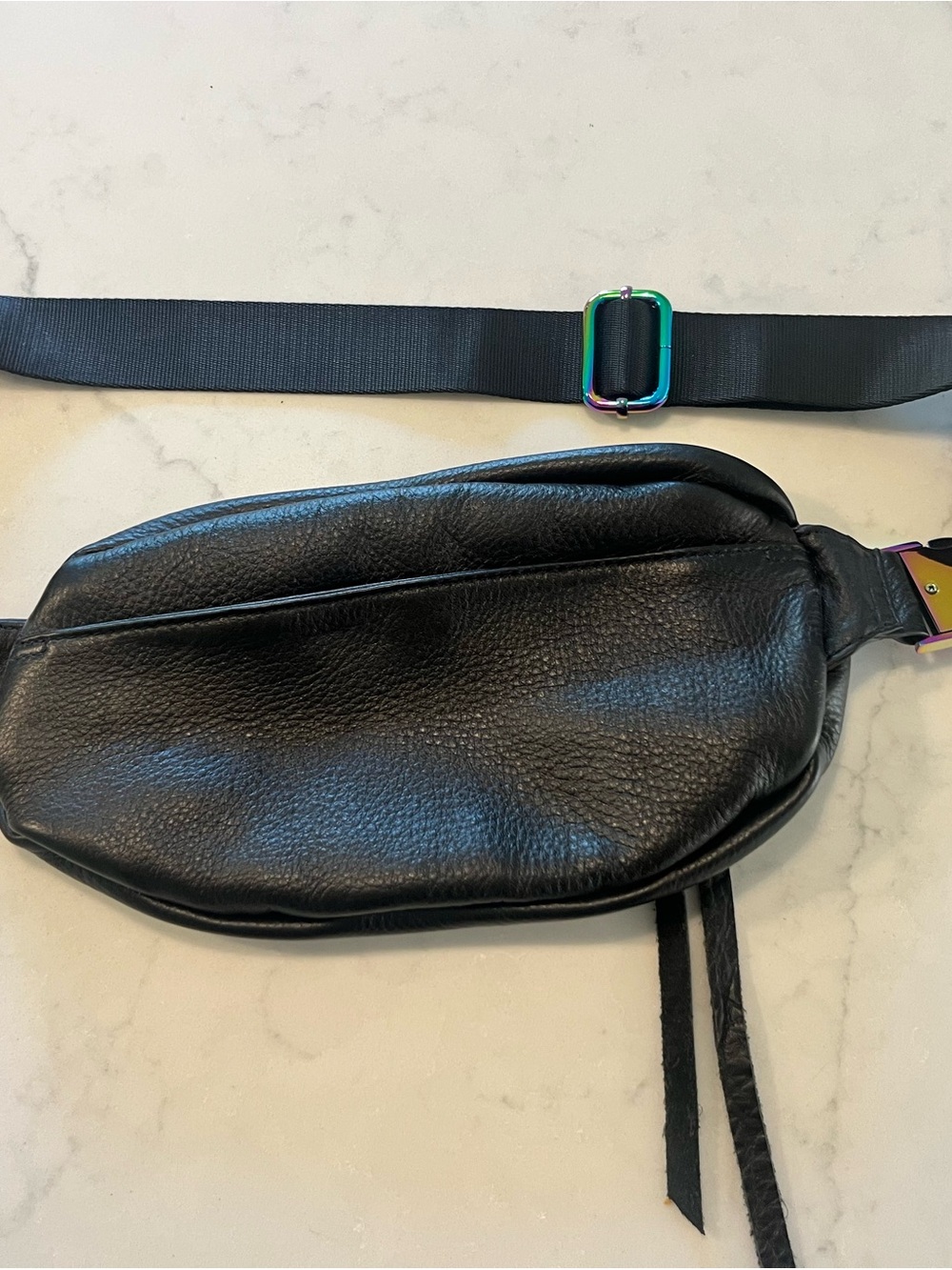 Aimee Kestenberg Black Pebbled Leather Belt Bag - Picture 6 of 16